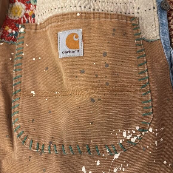 Free People Tricia Fix Carhartt Mixed Jacket - Picture 7 of 9